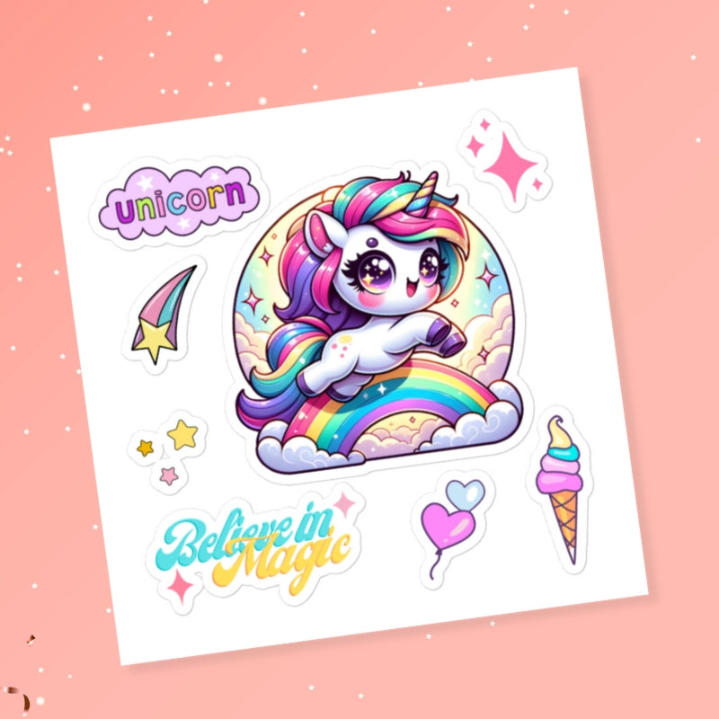 Believe in Magic Unicorn Sticker Sheet