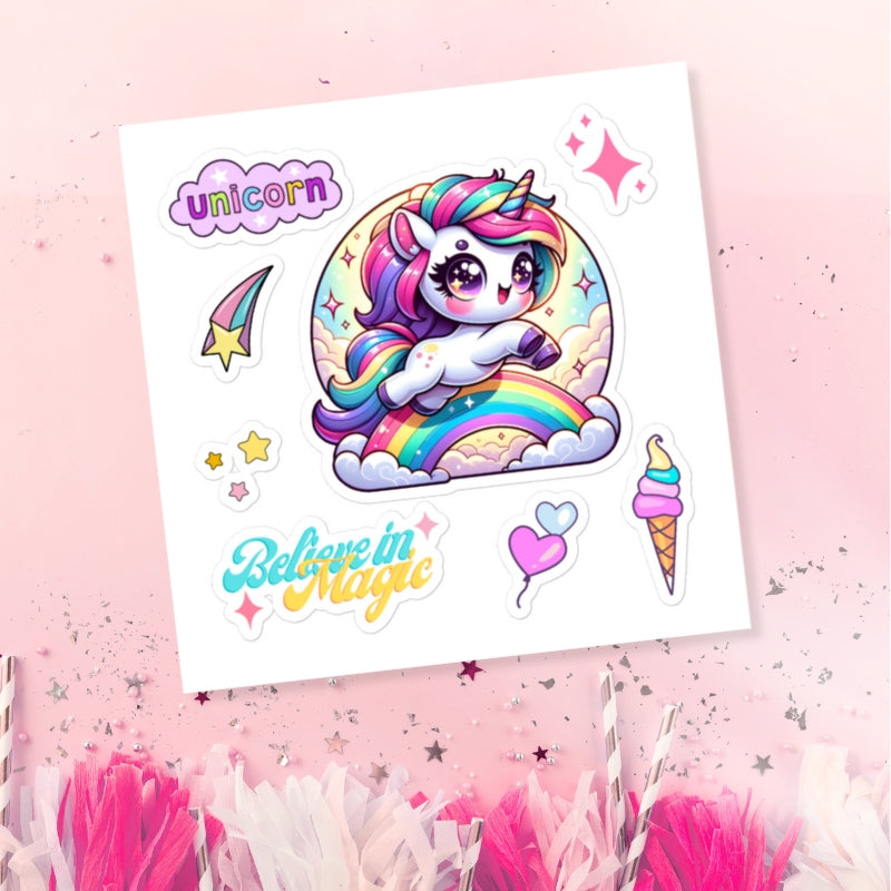 Believe in Magic Unicorn Sticker Sheet