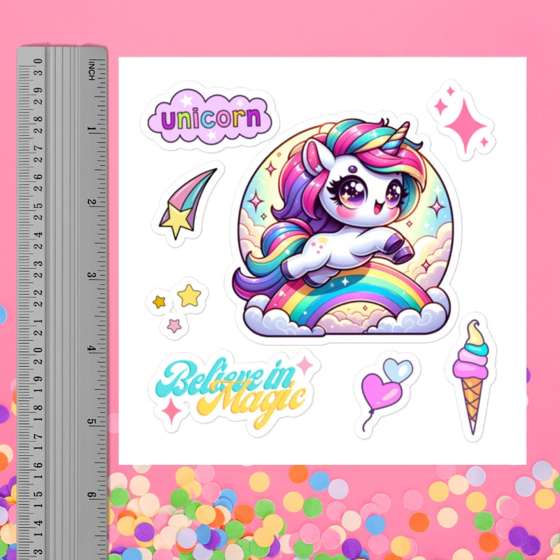 Believe in Magic Unicorn Sticker Sheet