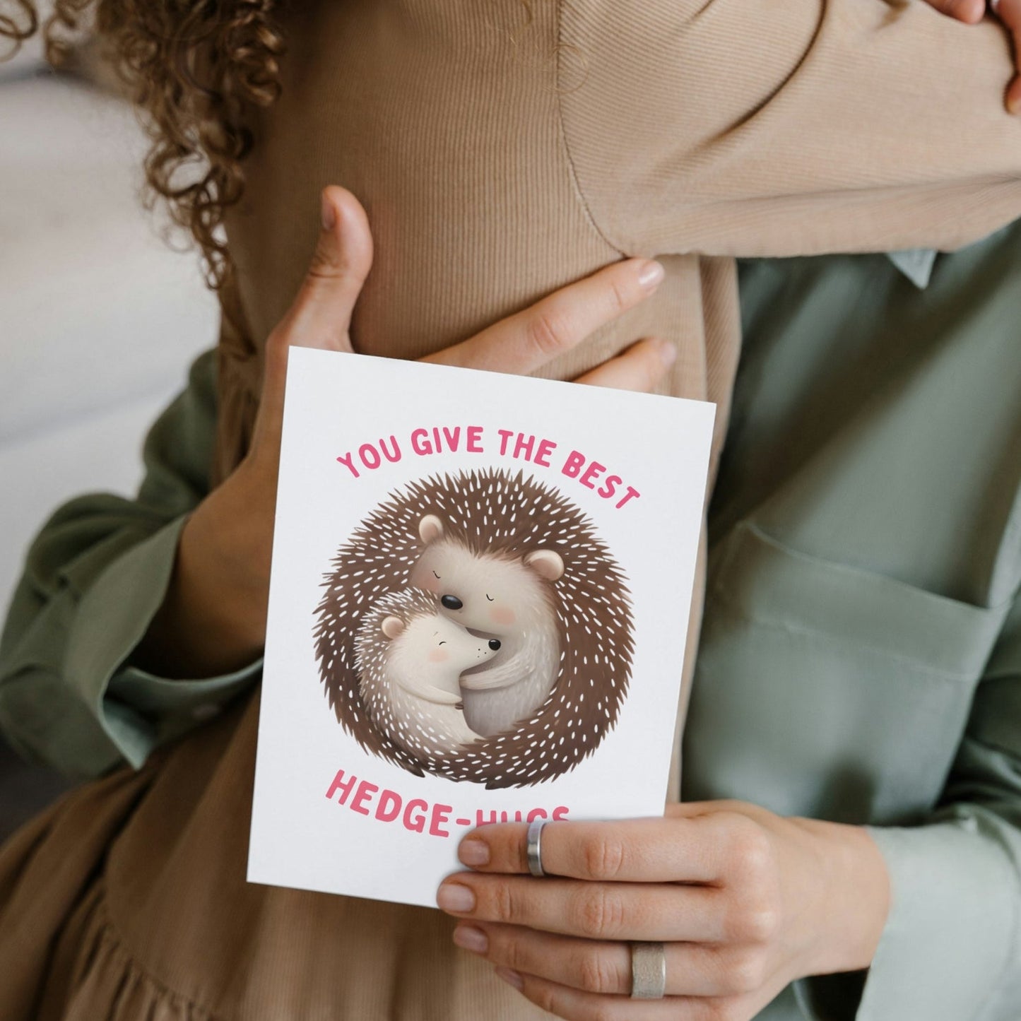 Best Hedge-hugs Mothers or Valentines Day Greeting Card