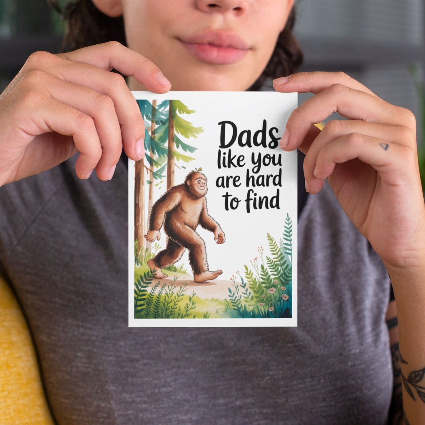 Bigfoot Father's Day or Birthday Card
