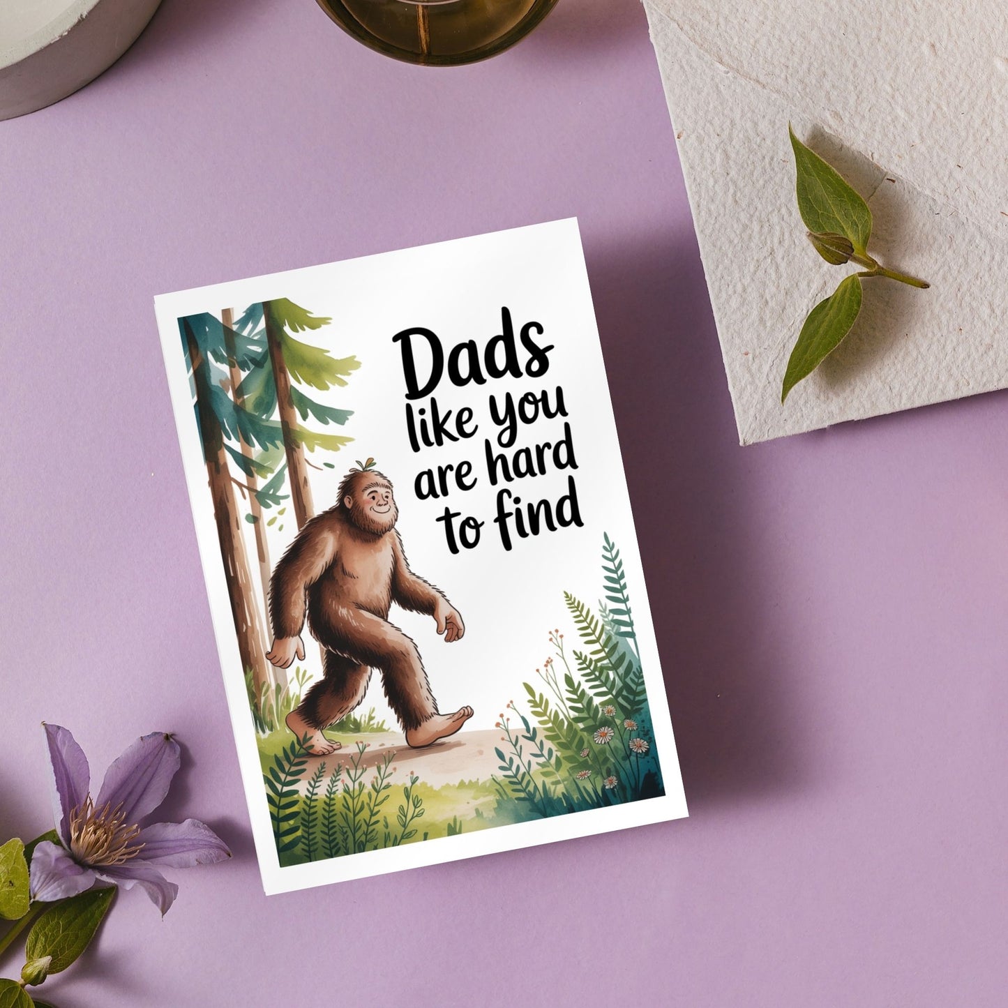 Bigfoot Father's Day or Birthday Card