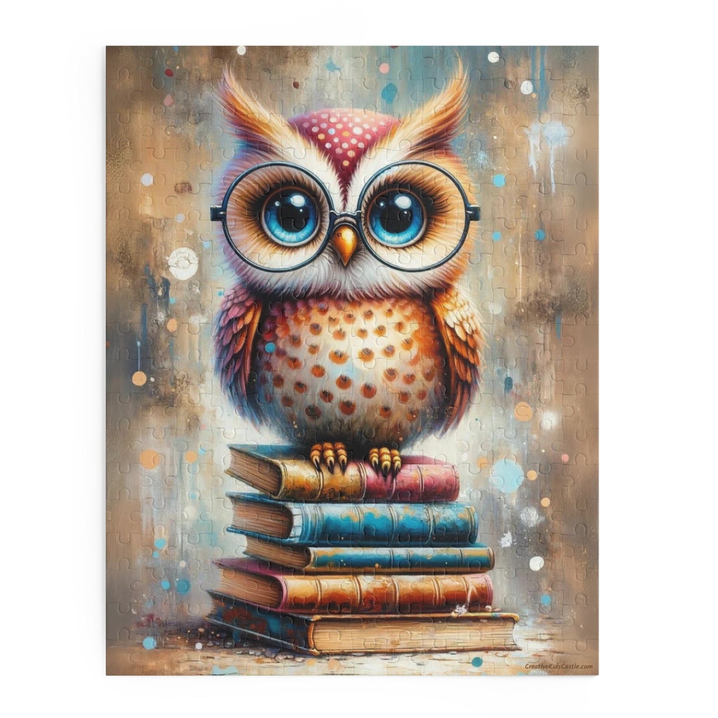 Book Owl with Glasses Jigsaw Puzzle (120, 252, 500 Pieces) 14" × 11" (252 pcs)