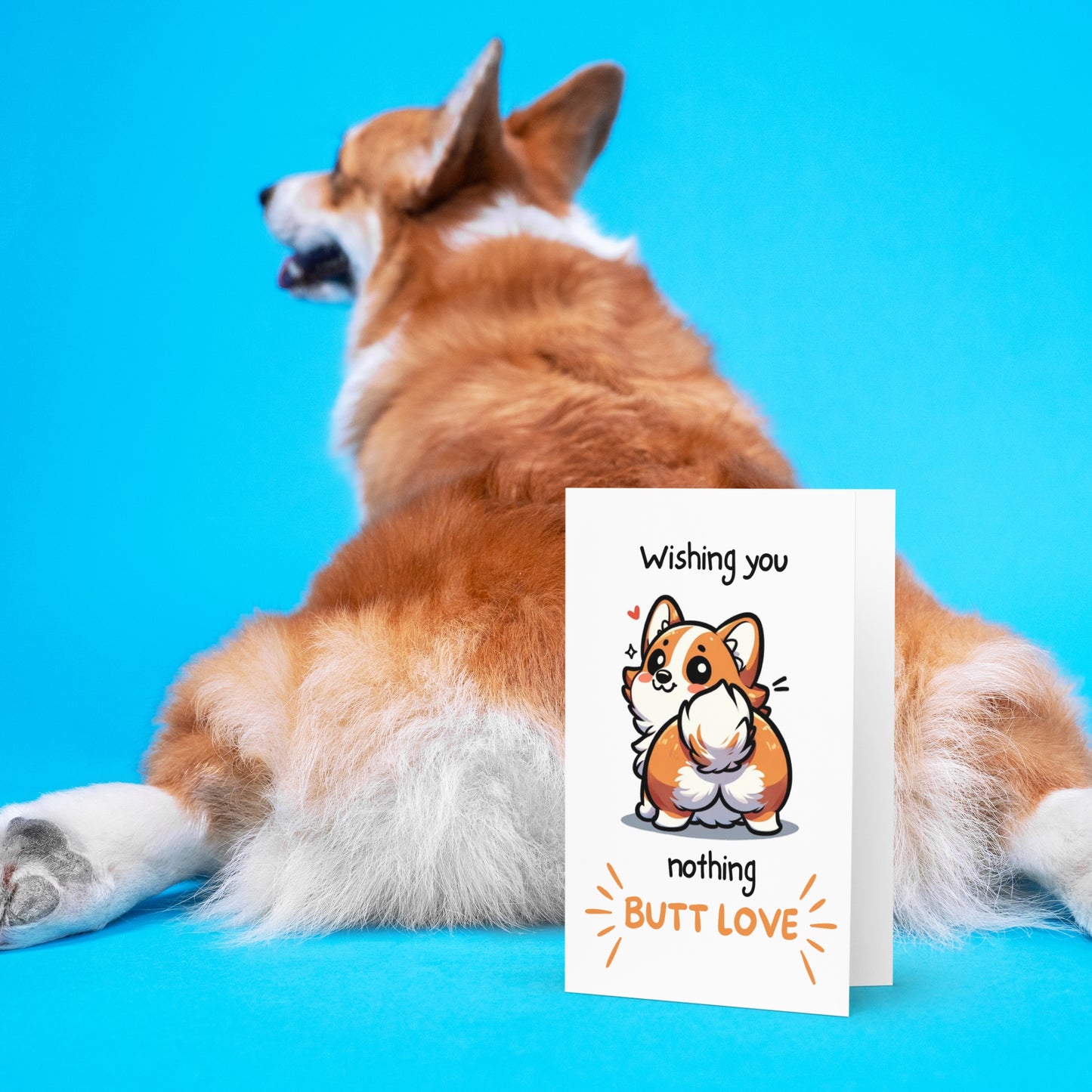 Nothing Butt Love Corgi Funny Anniversary Greeting Card