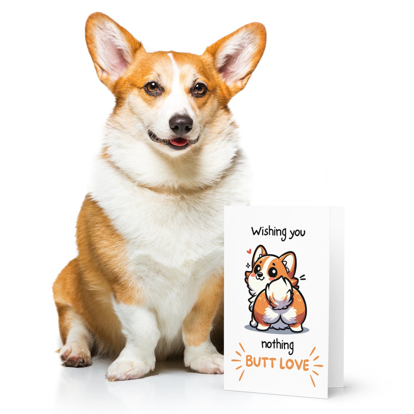 Nothing Butt Love Corgi Funny Anniversary Greeting Card