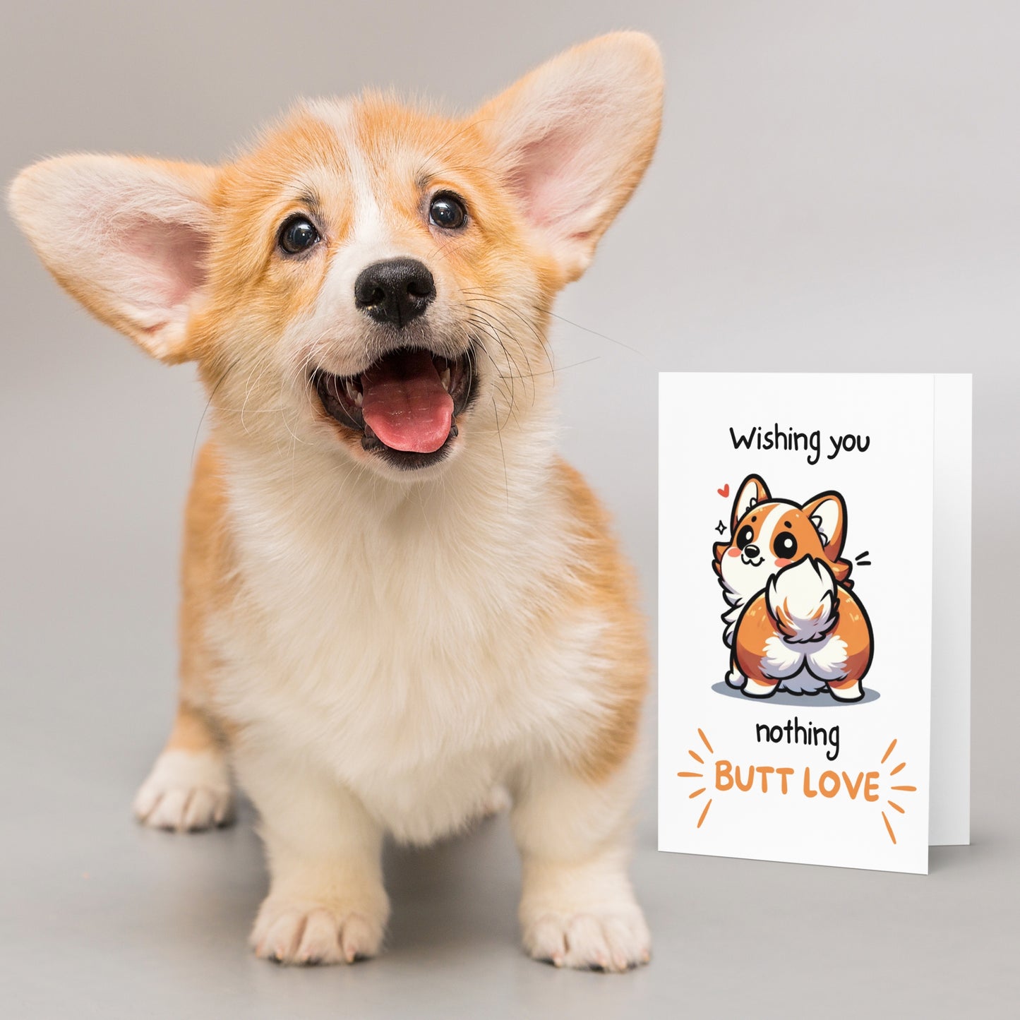 Nothing Butt Love Corgi Funny Anniversary Greeting Card