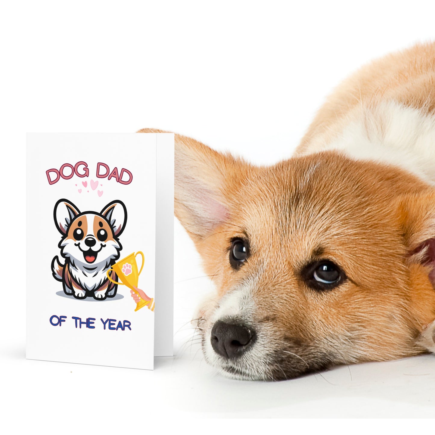 Corgi Dog Dad Of The Year Fathers Day Card