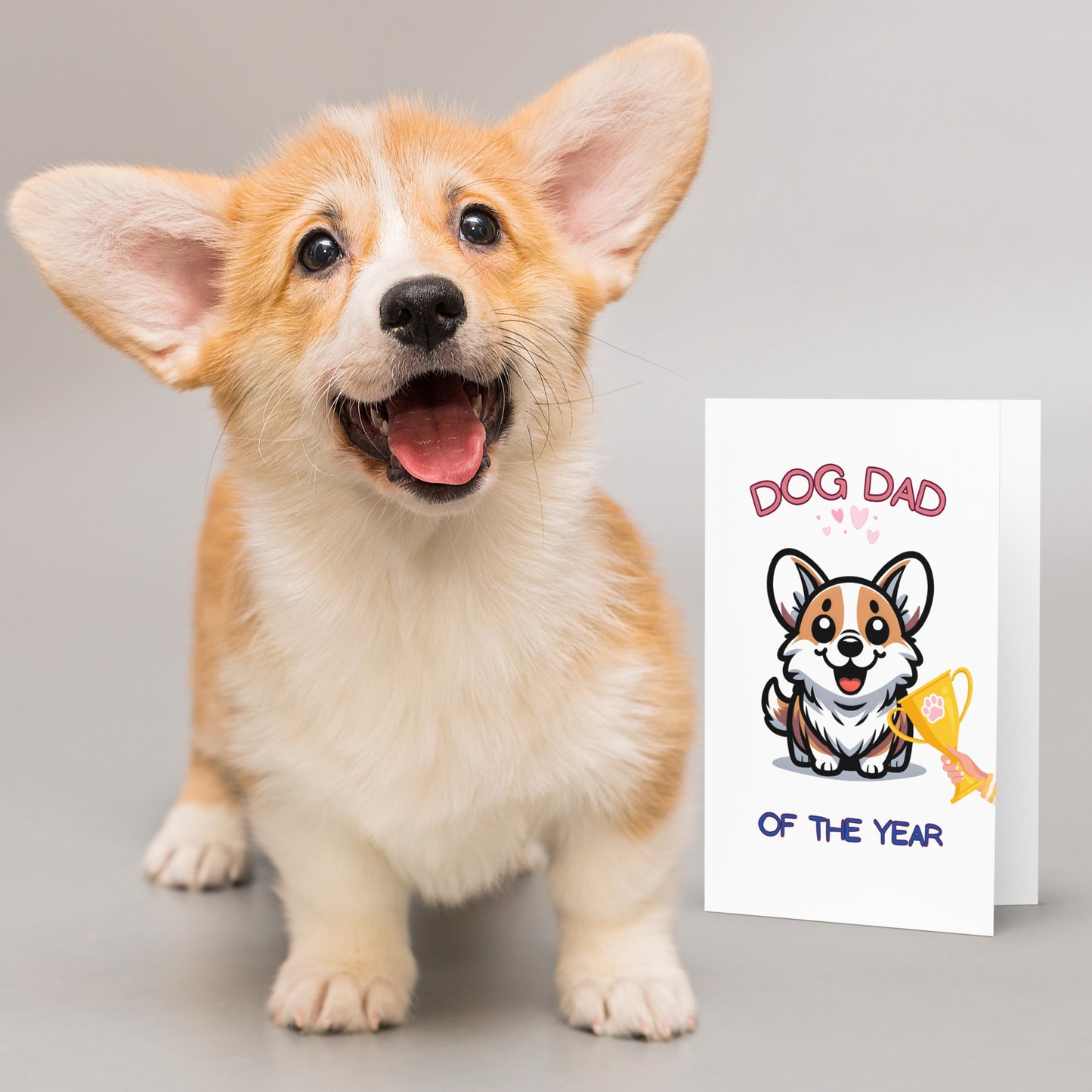 Corgi Dog Dad Of The Year Fathers Day Card