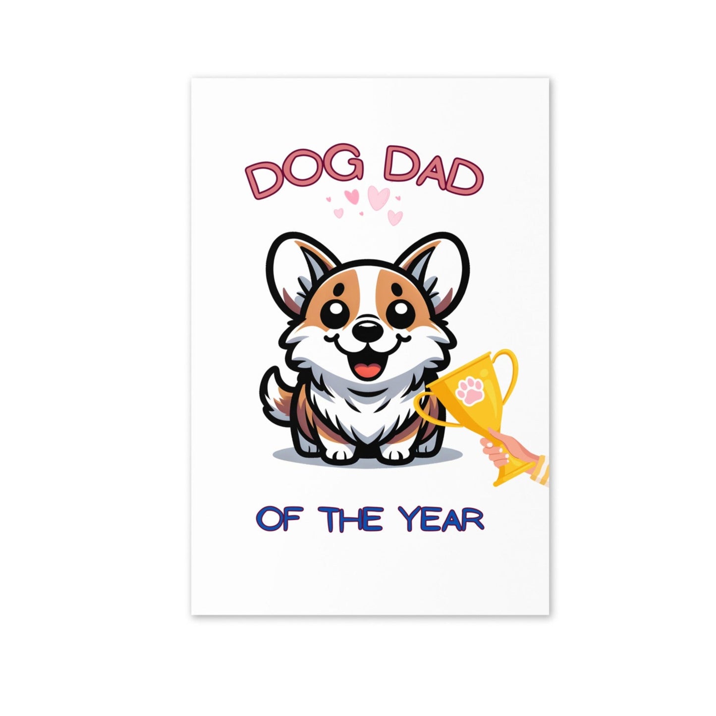 Corgi Dog Dad Of The Year Fathers Day Card