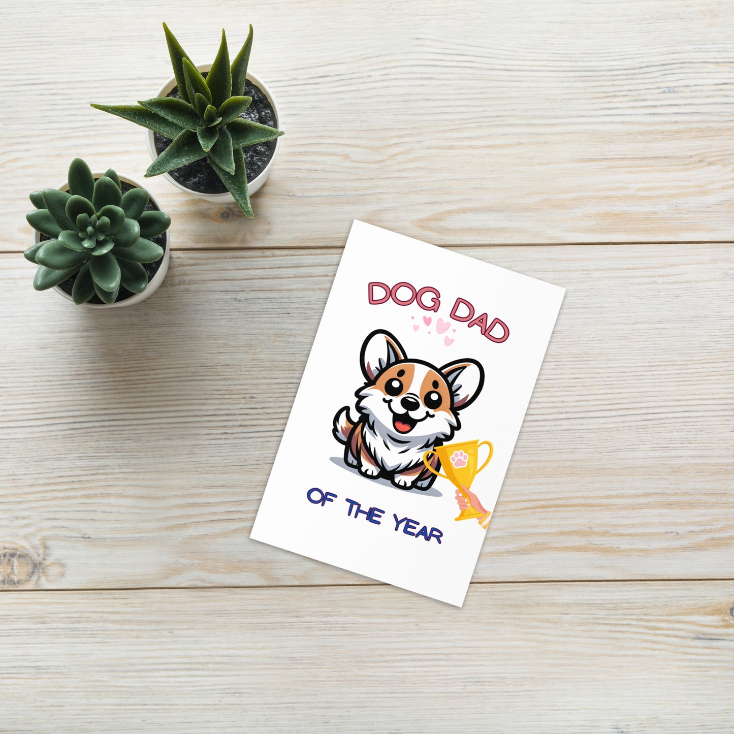 Corgi Dog Dad Of The Year Fathers Day Card