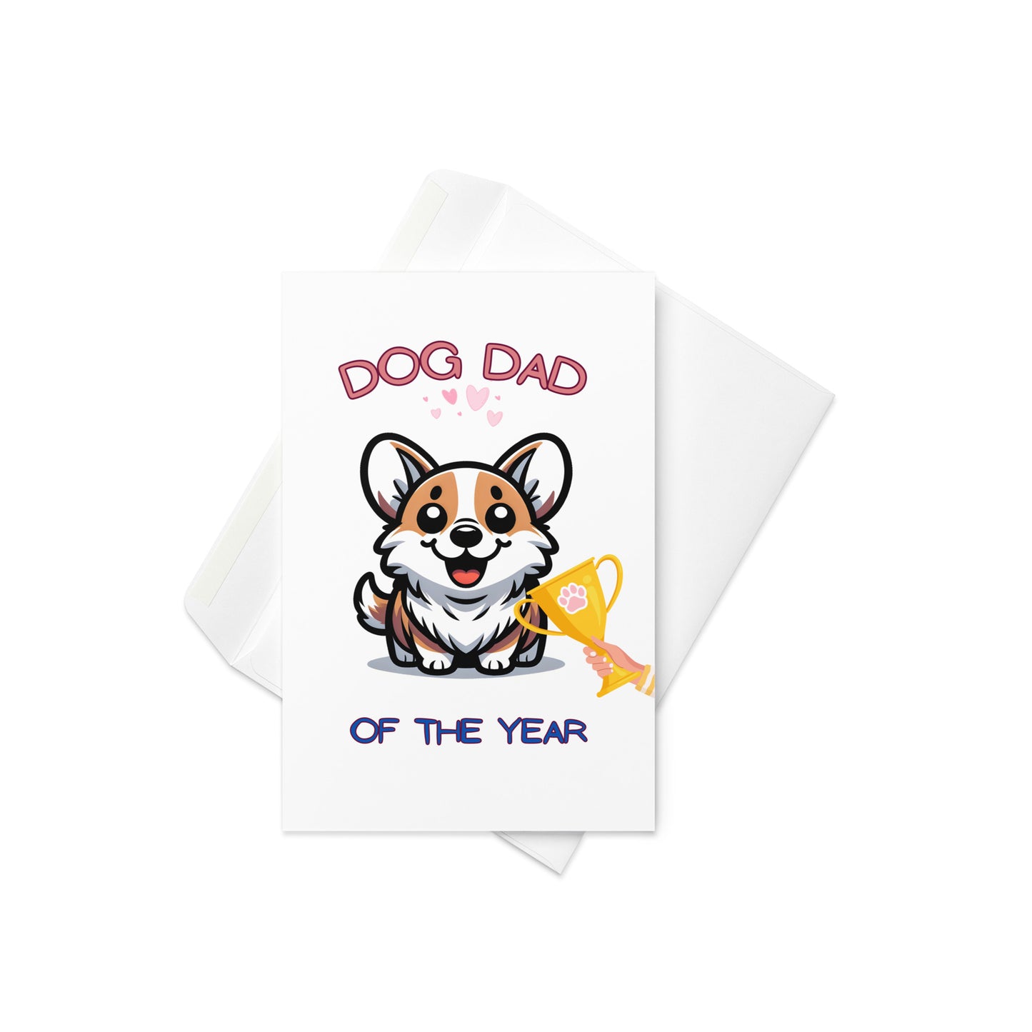 Corgi Dog Dad Of The Year Fathers Day Card