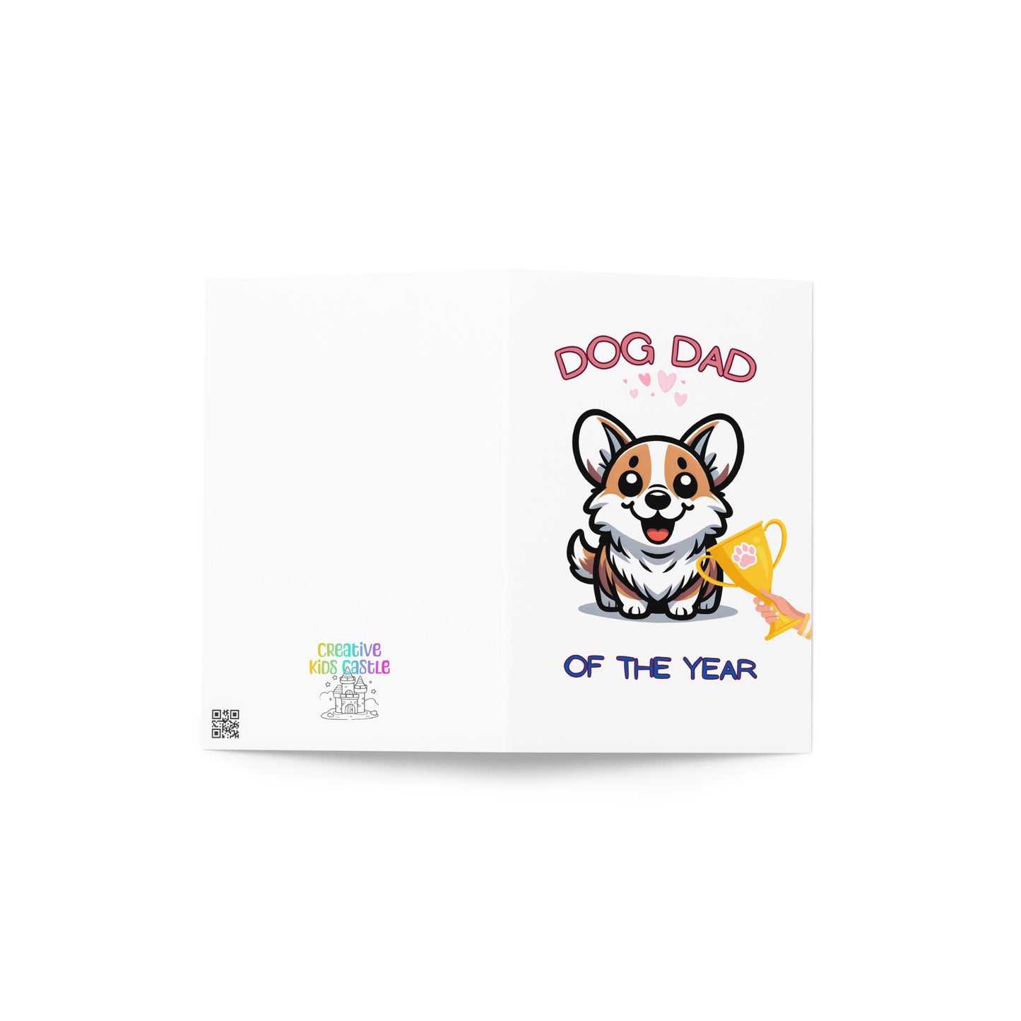 Corgi Dog Dad Of The Year Fathers Day Card