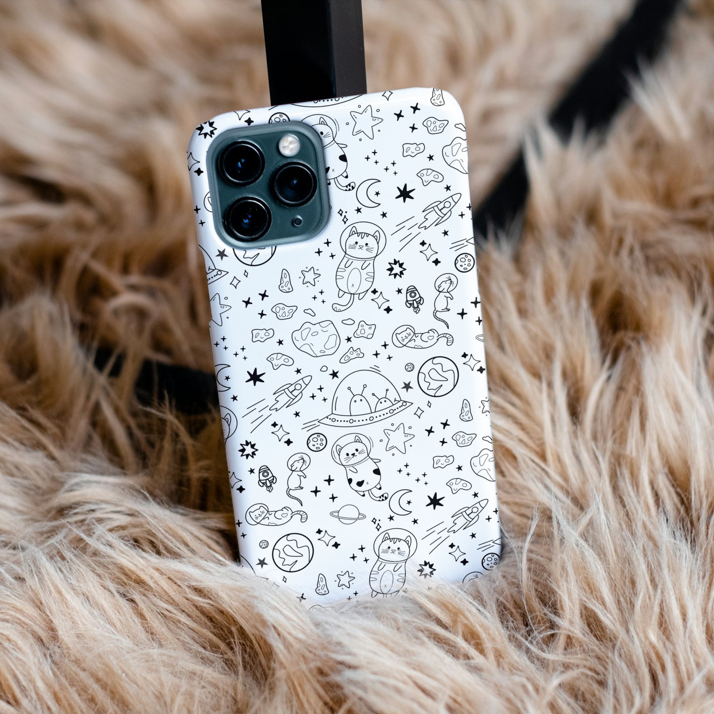 Cosmic Space Cats Doodle Tough iPhone Case
