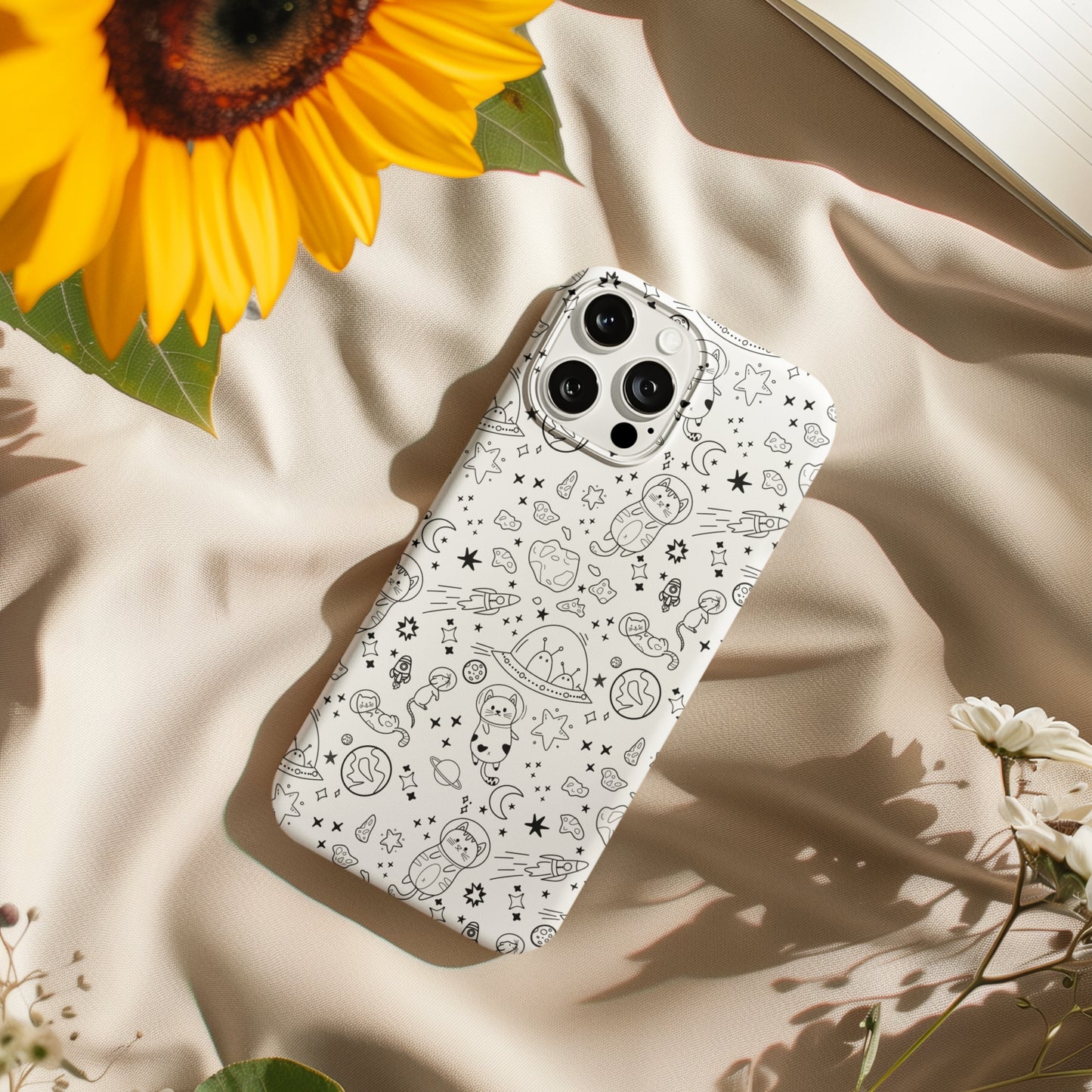 Cosmic Space Cats Doodle Tough iPhone Case