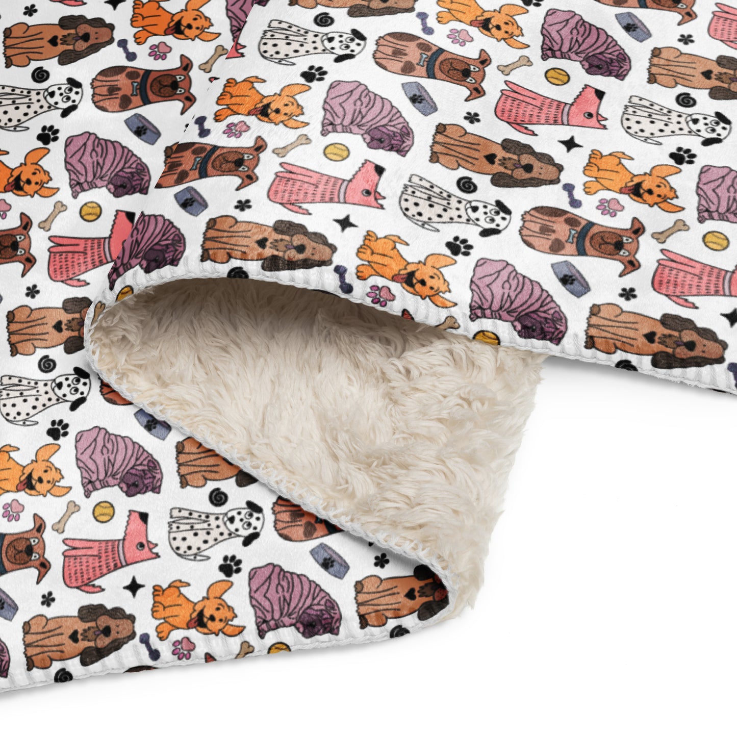 Cozy Dog Pals Sherpa Blanket