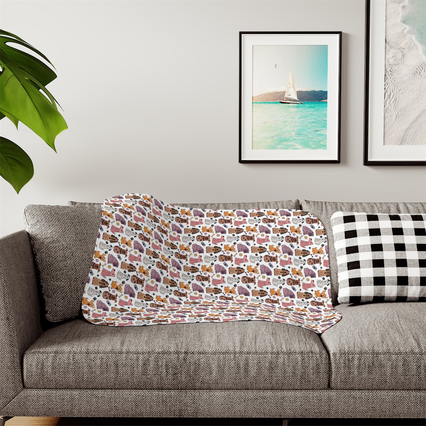 Cozy Dog Pals Sherpa Blanket