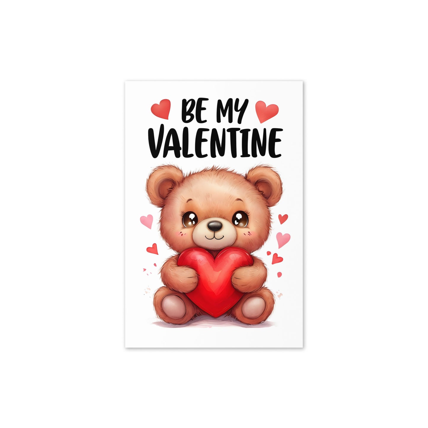 Cute Teddy Bear "Be my Valentine" Card
