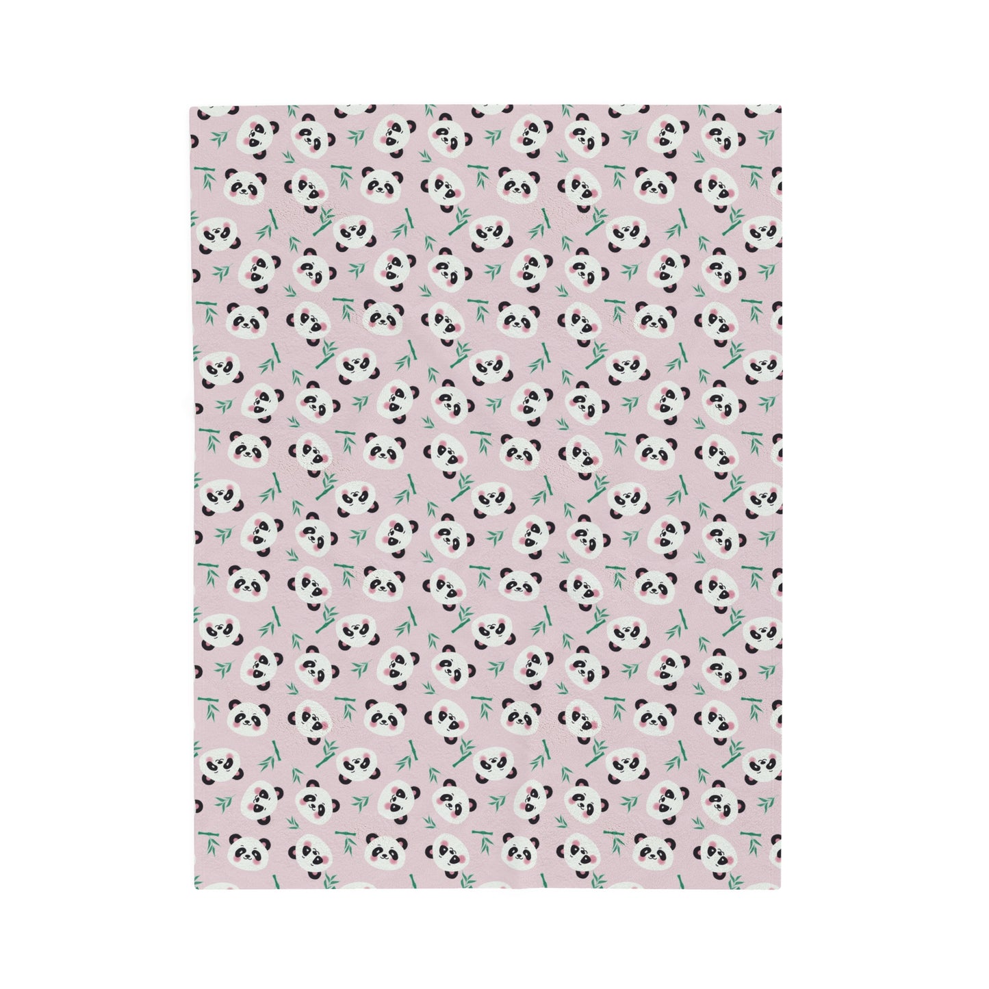 Cute Panda Faces Cozy Plush Baby Blanket 30 x 40 inches