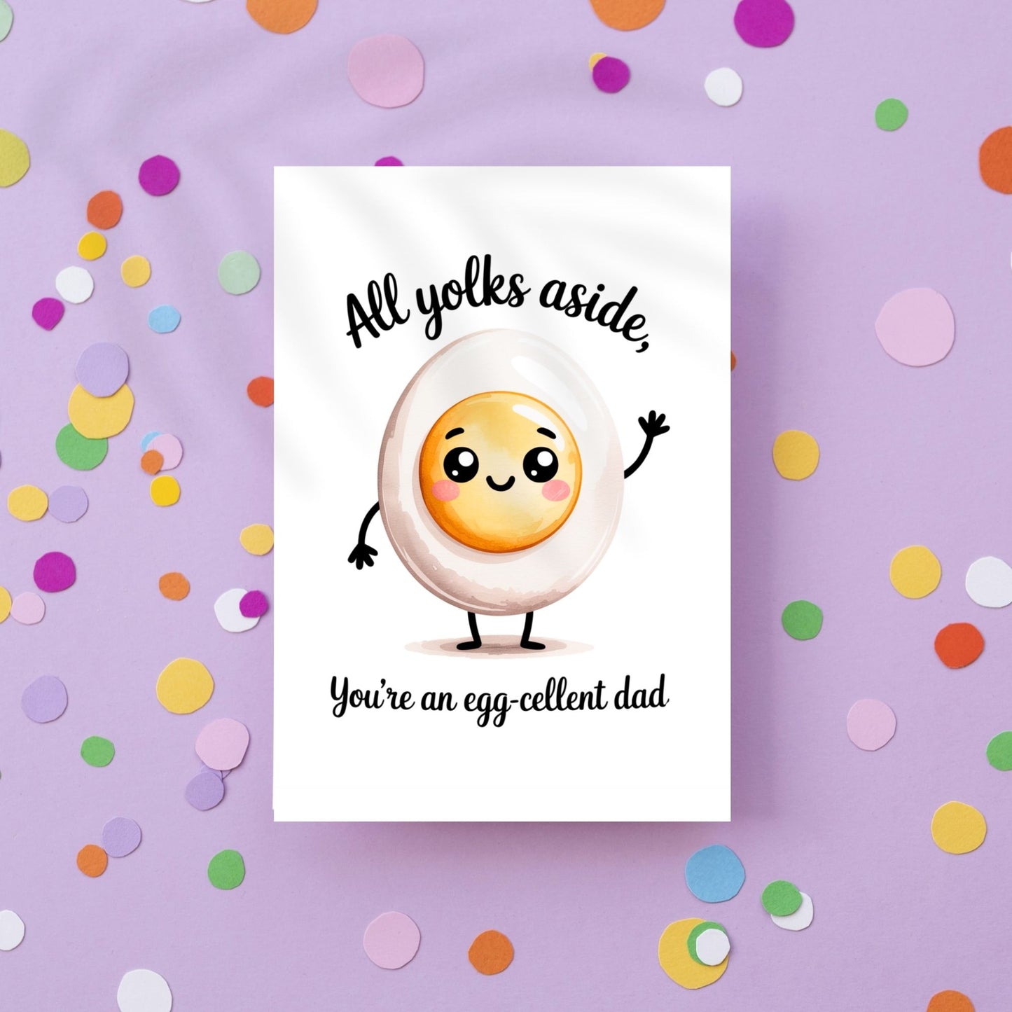 Dad Jokes Funny Egg Greeting Card - Digital Download - Print at Home