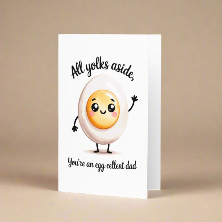 Dad Jokes Funny Egg Fathers Day Card