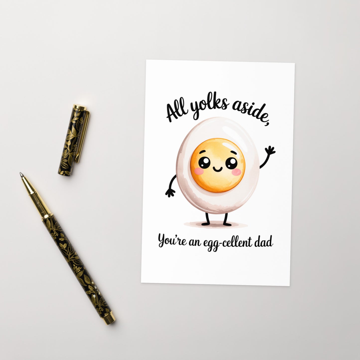 Dad Jokes Funny Egg Fathers Day Card