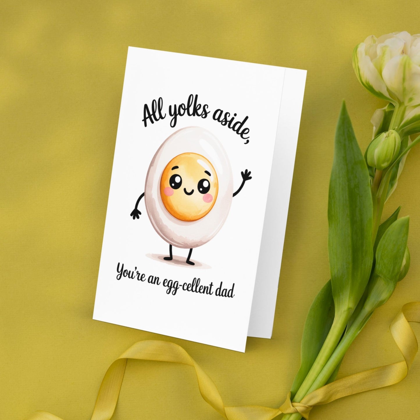 Dad Jokes Funny Egg Fathers Day Card
