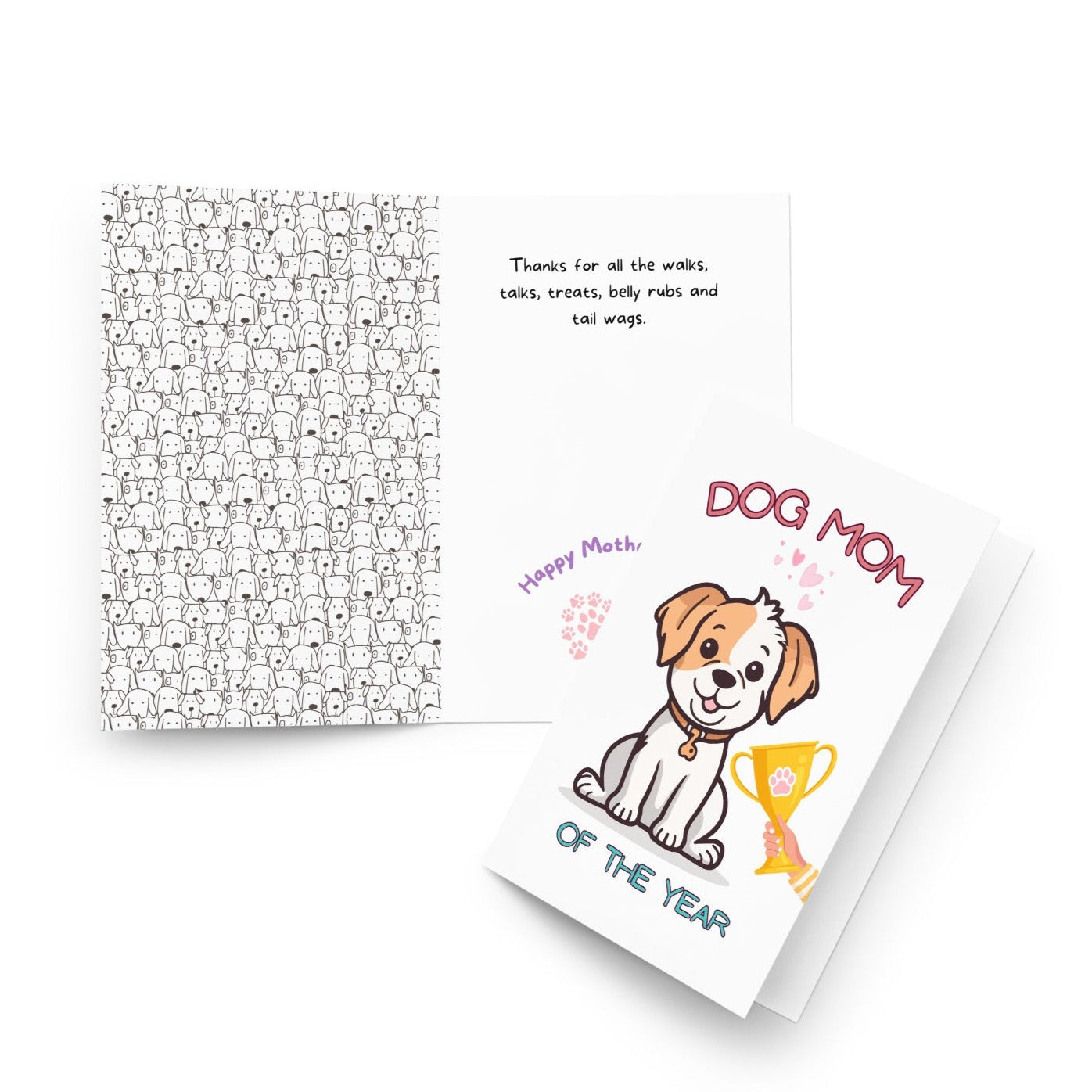 Dog Mom of the Year Greeting Card