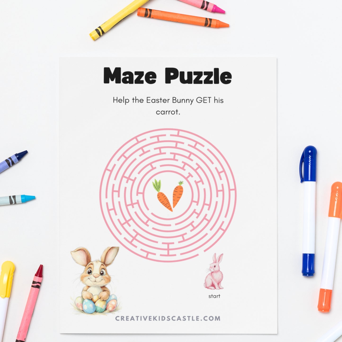 Easter Fun - Cute Easter Themed Printable Activity Pack (14 pages)
