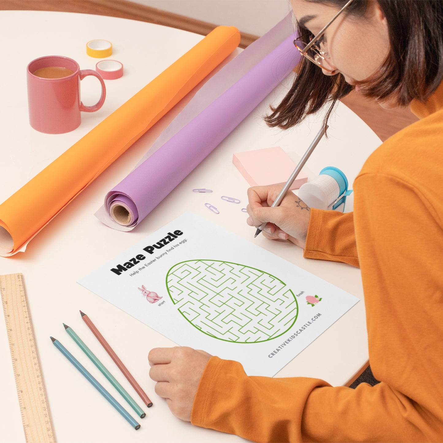 Easter Fun - Cute Easter Themed Printable Activity Pack (14 pages)