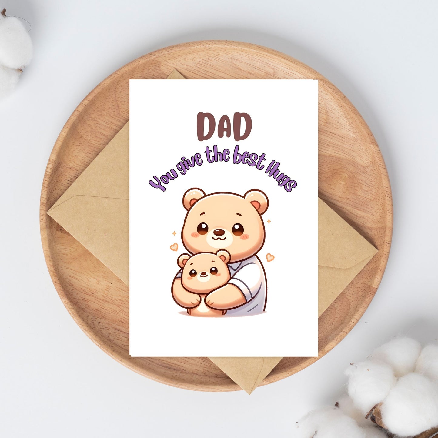 Best Hugging Papa Bear Father's Day Card