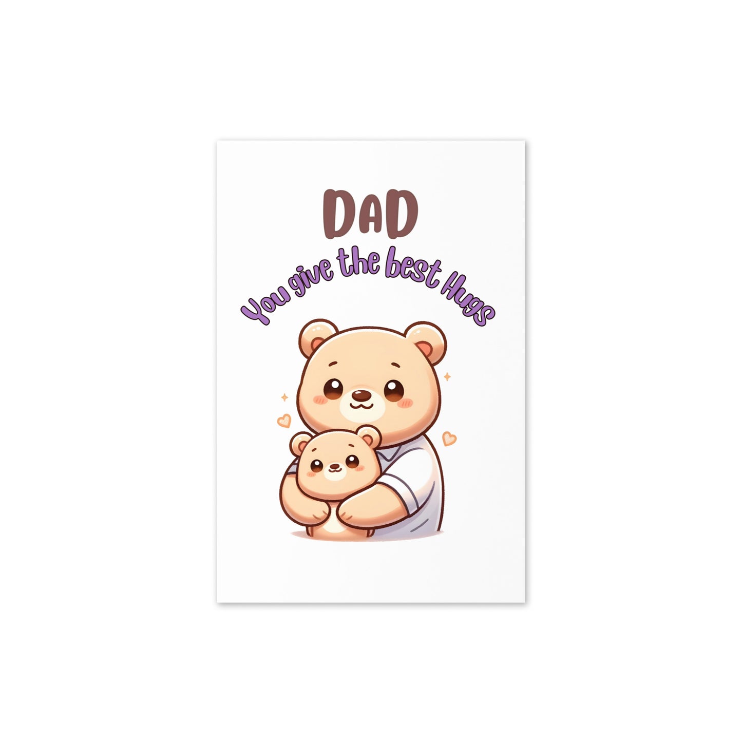 Best Hugging Papa Bear Father's Day Card