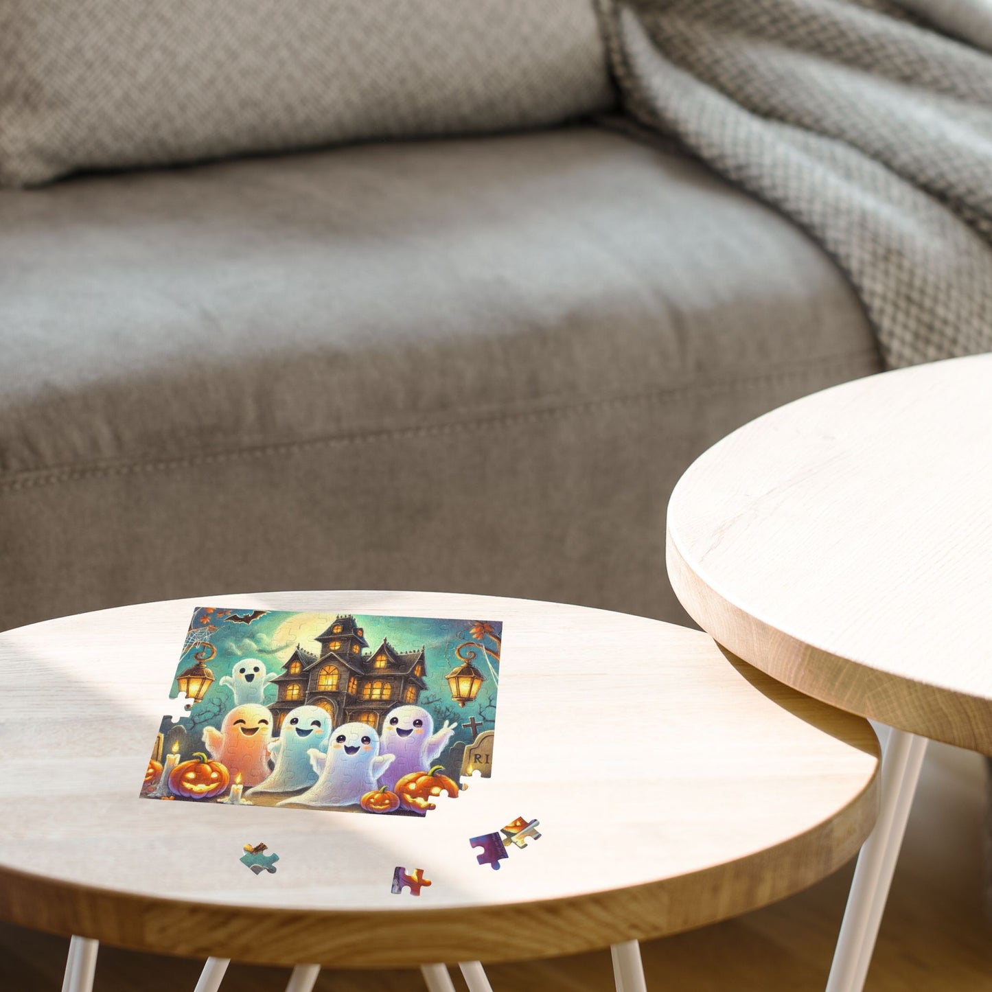 Friendly Ghosts Celebrating Halloween Jigsaw Puzzle