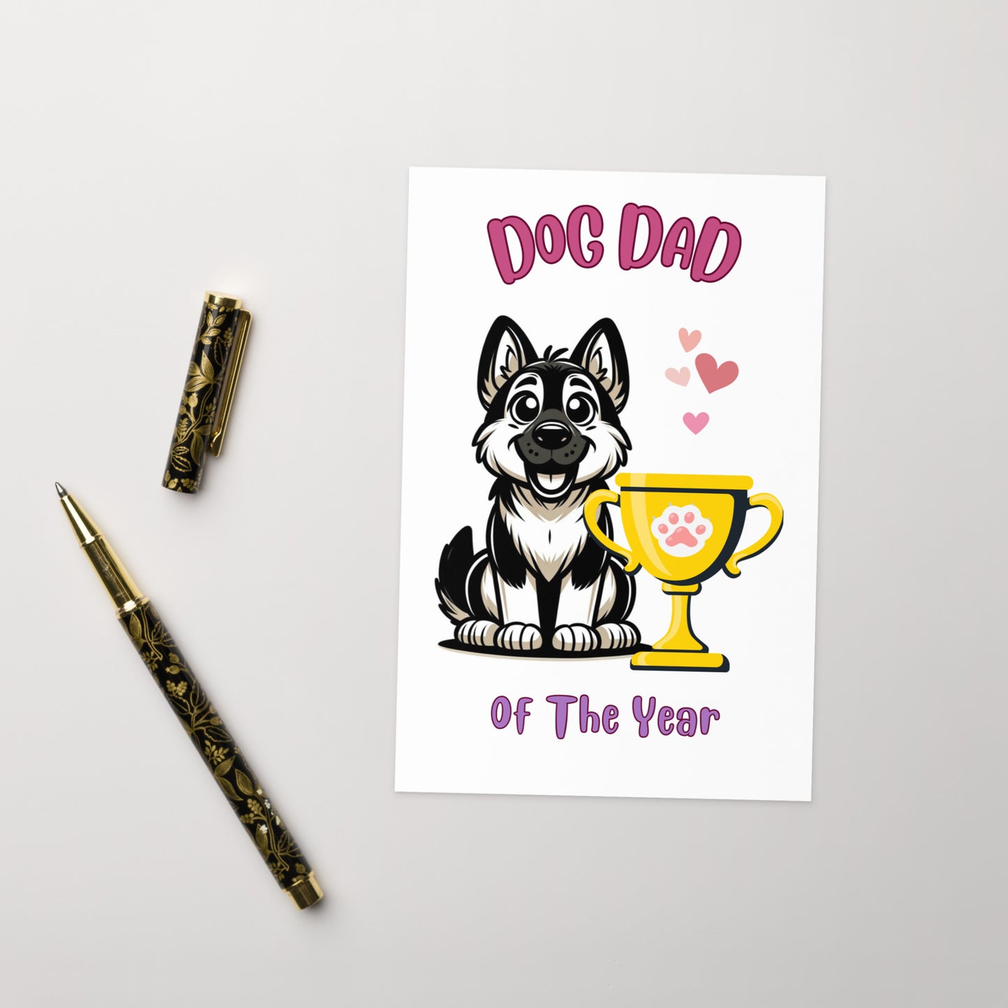 German Shepherd Dog Dad Of the Year Fathers Day Card