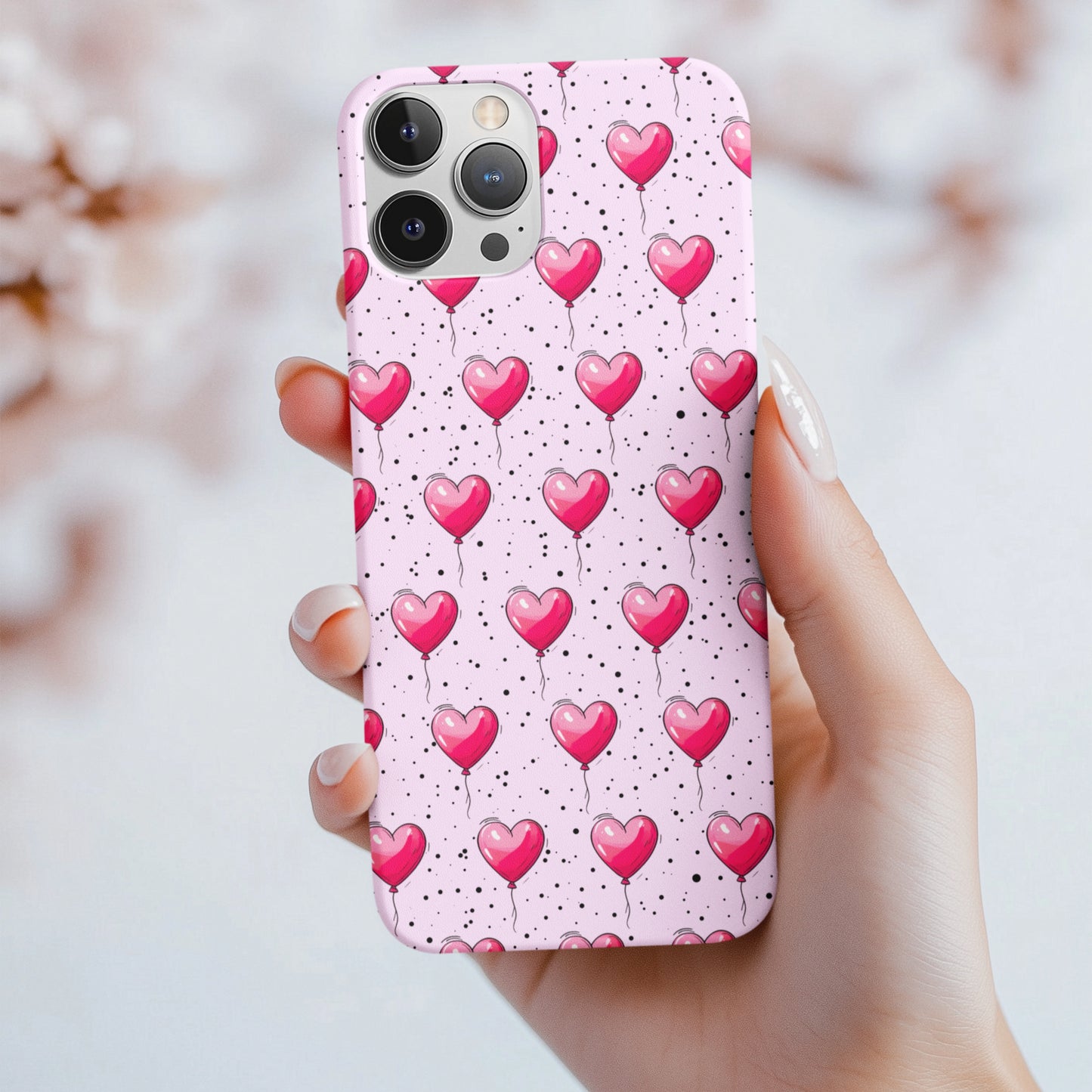 Heart-Shaped Balloons Pink Tough iPhone Case