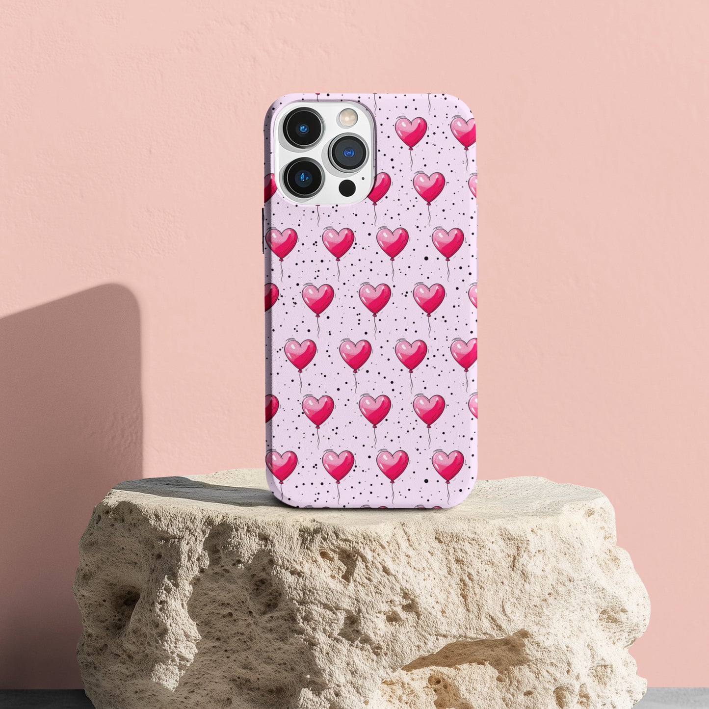 Heart-Shaped Balloons Pink Tough iPhone Case