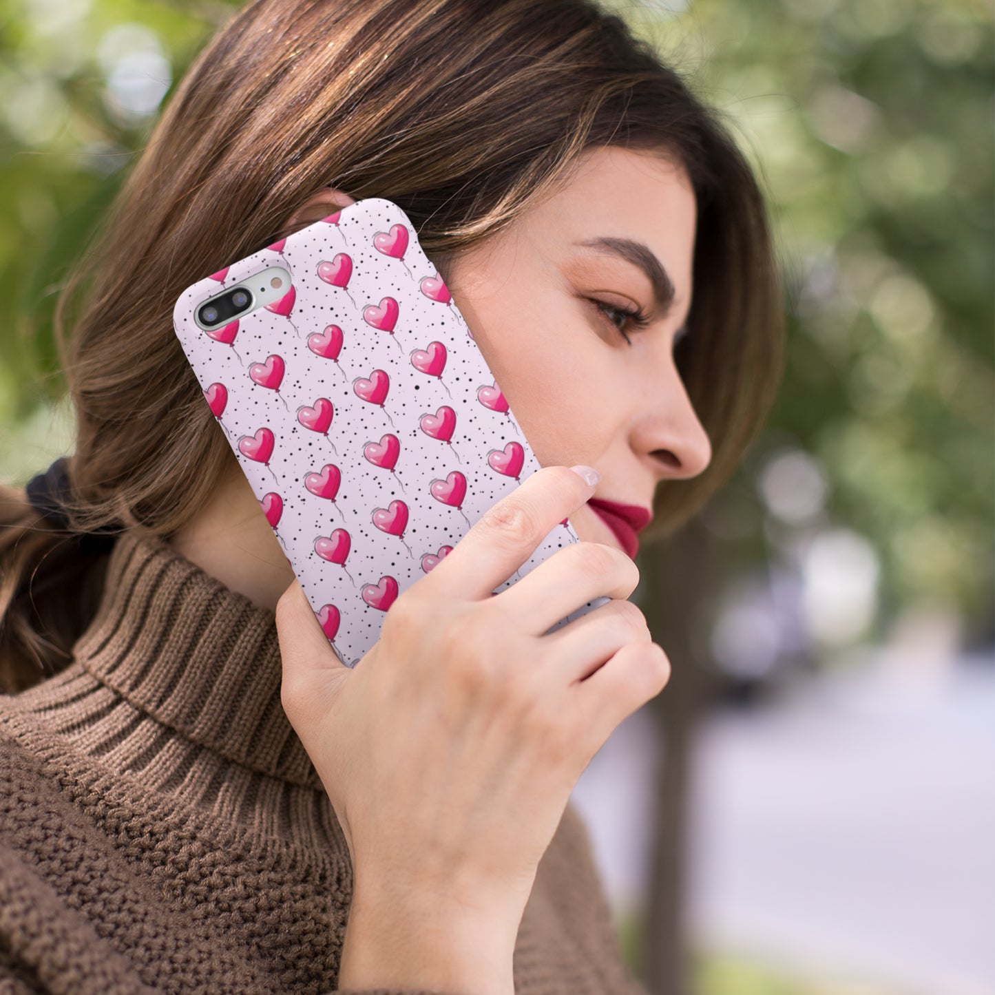 Heart-Shaped Balloons Pink Tough iPhone Case
