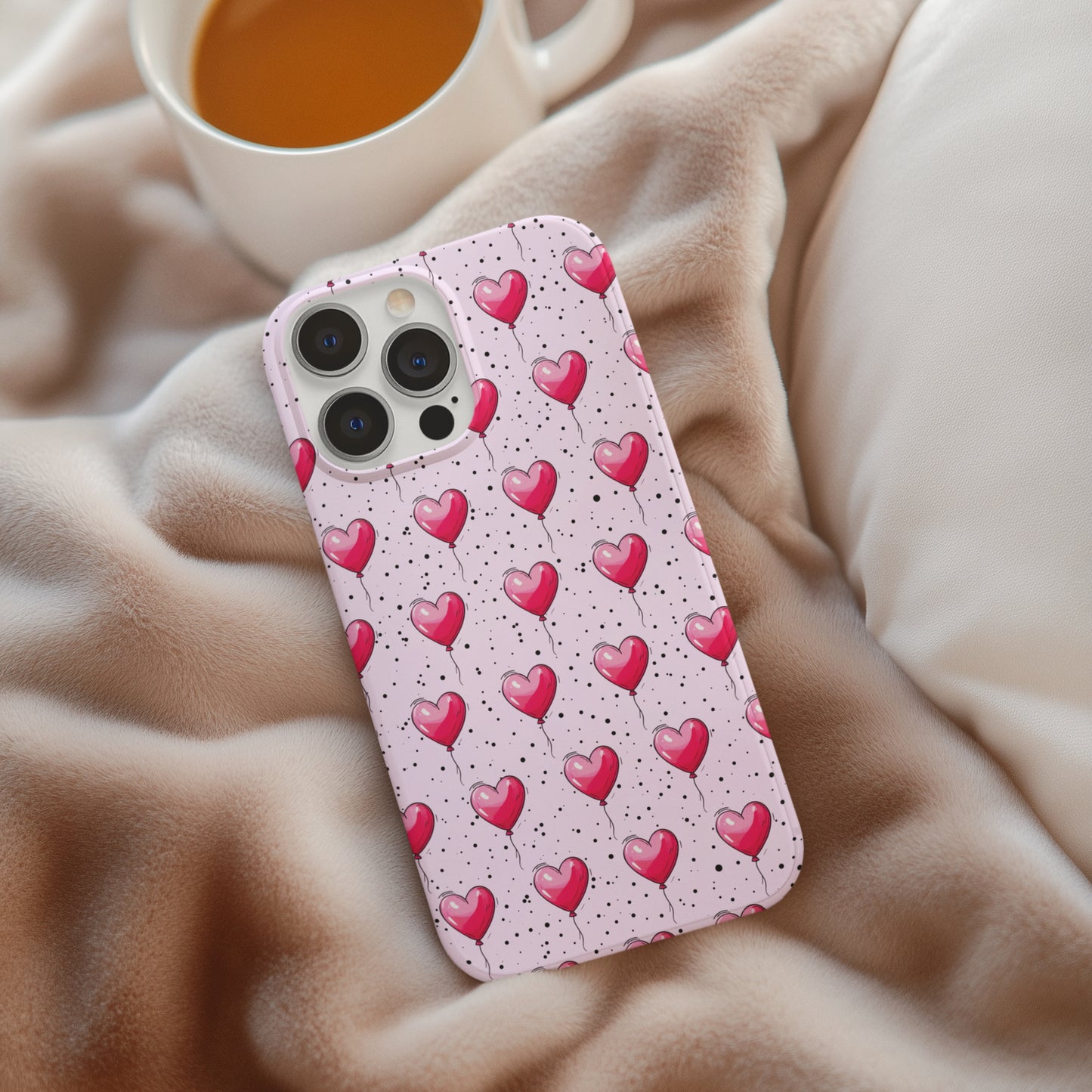 Heart-Shaped Balloons Pink Tough iPhone Case
