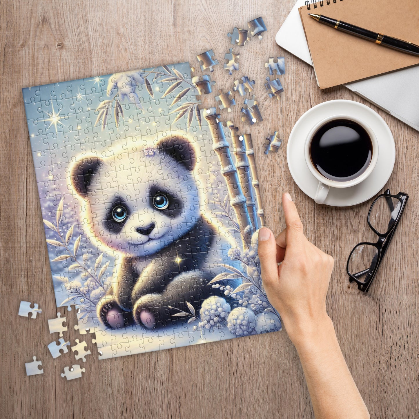 Magical Winter Panda Jigsaw Puzzle (120, 252, 500 Pieces)