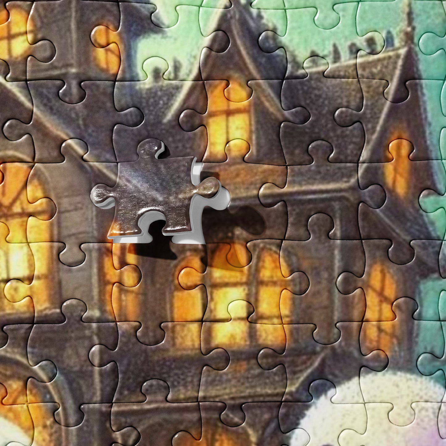 Friendly Ghosts Celebrating Halloween Jigsaw Puzzle