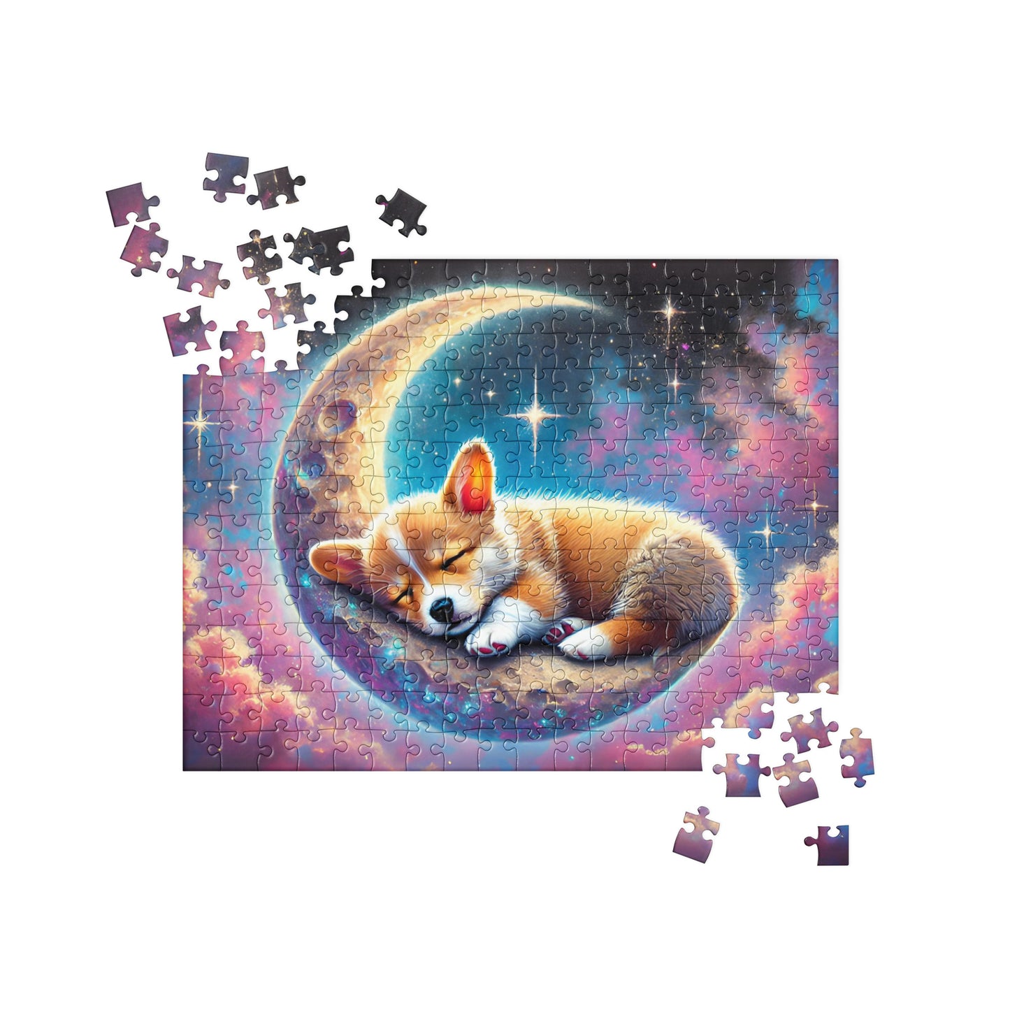 Sleeping Corgi on Moon Puzzle (120, 252, 500-Pieces)