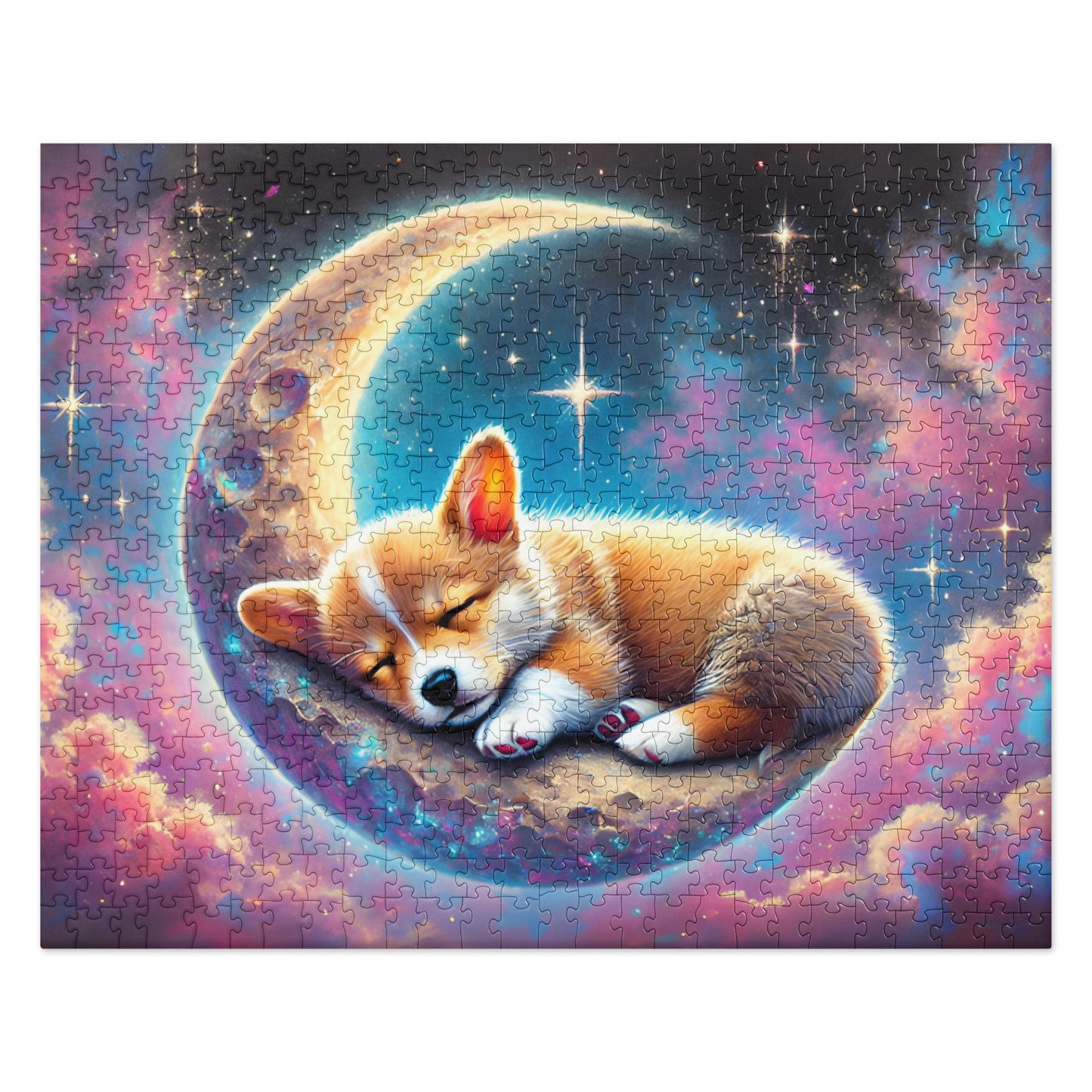 Sleeping Corgi on Moon Puzzle (120, 252, 500-Pieces)