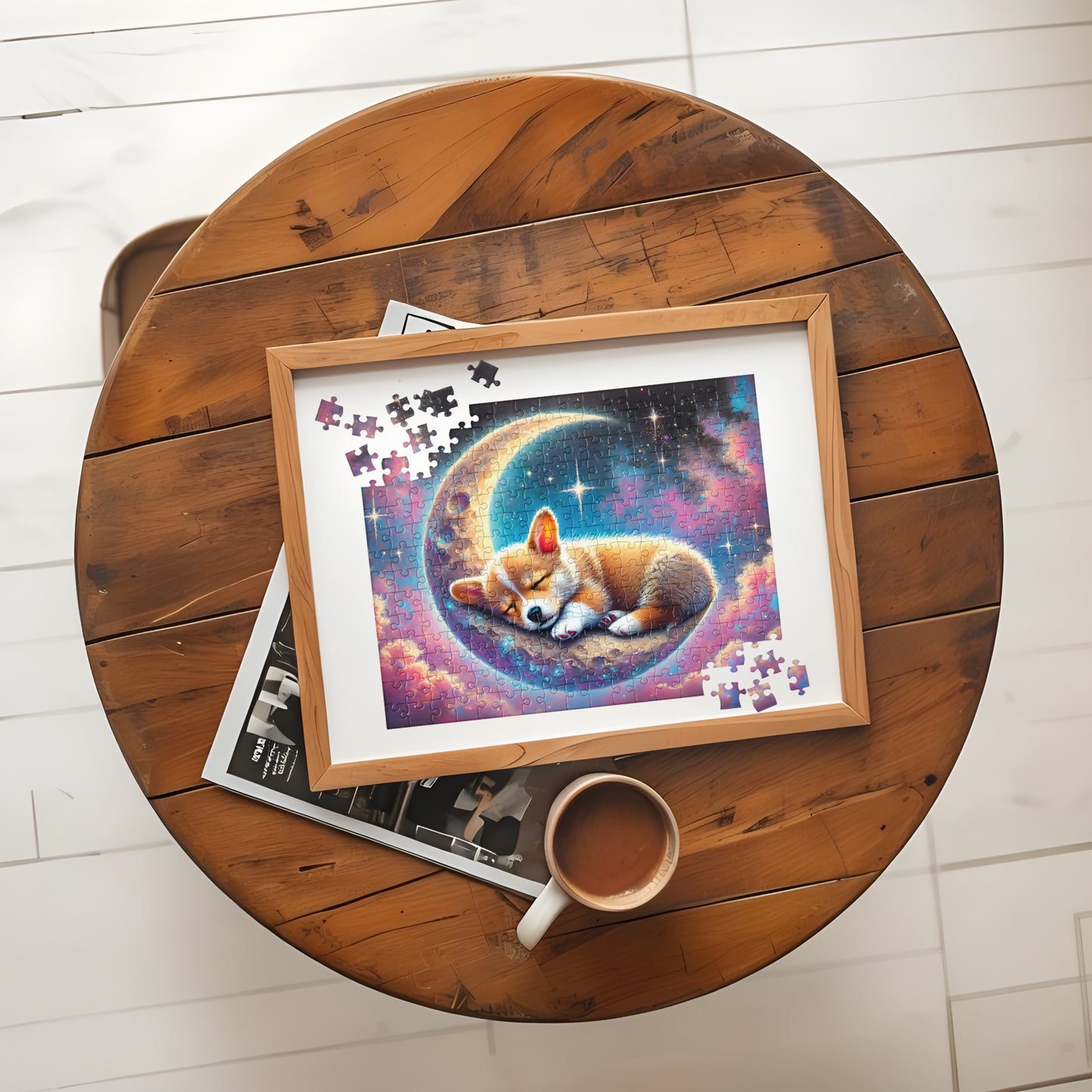 Sleeping Corgi on Moon Puzzle (120, 252, 500-Pieces)