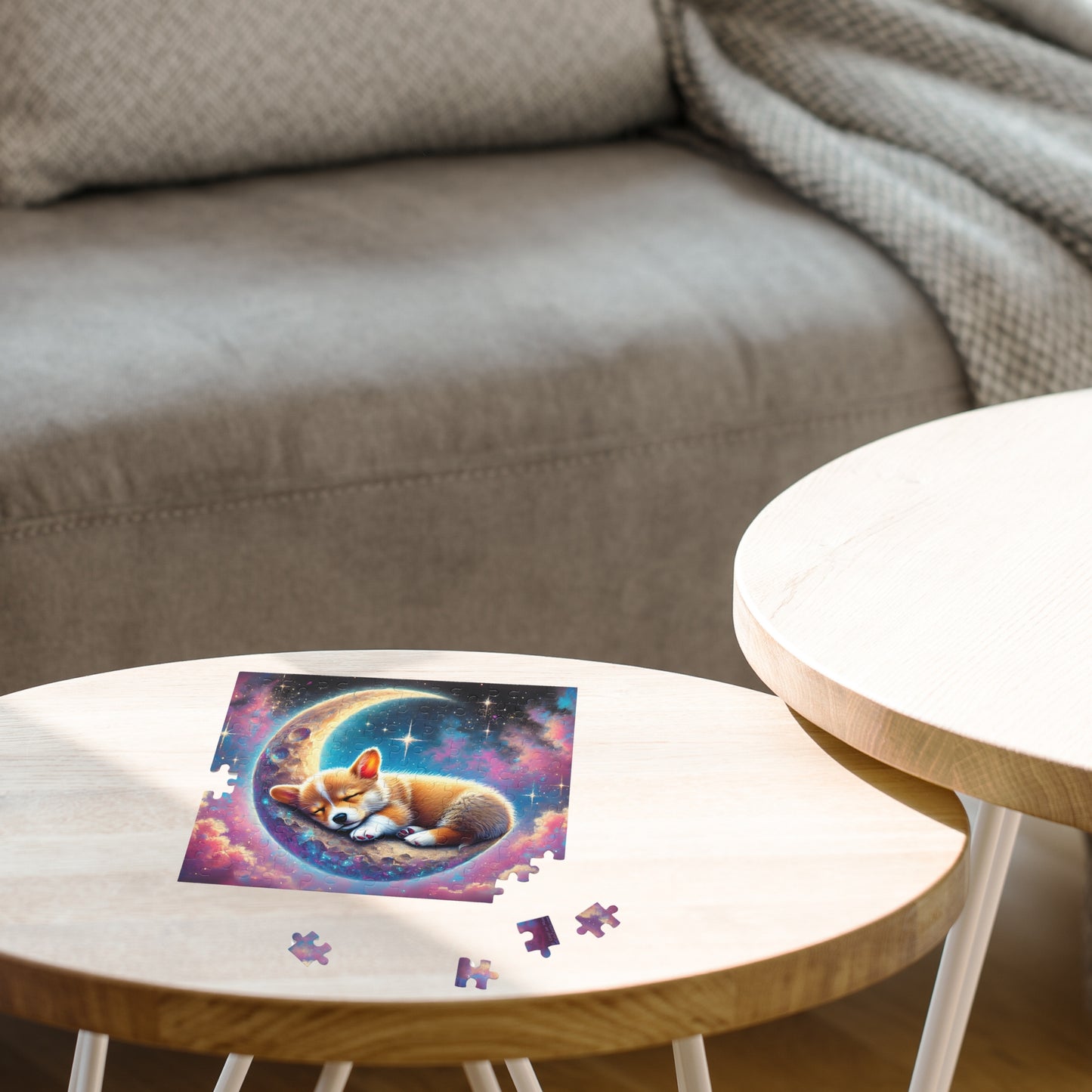 Sleeping Corgi on Moon Puzzle (120, 252, 500-Pieces)
