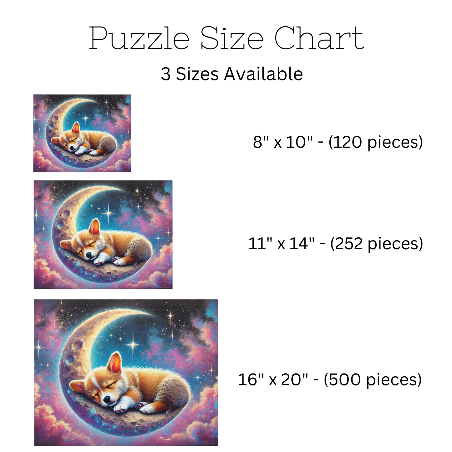 Sleeping Corgi on Moon Puzzle (120, 252, 500-Pieces)