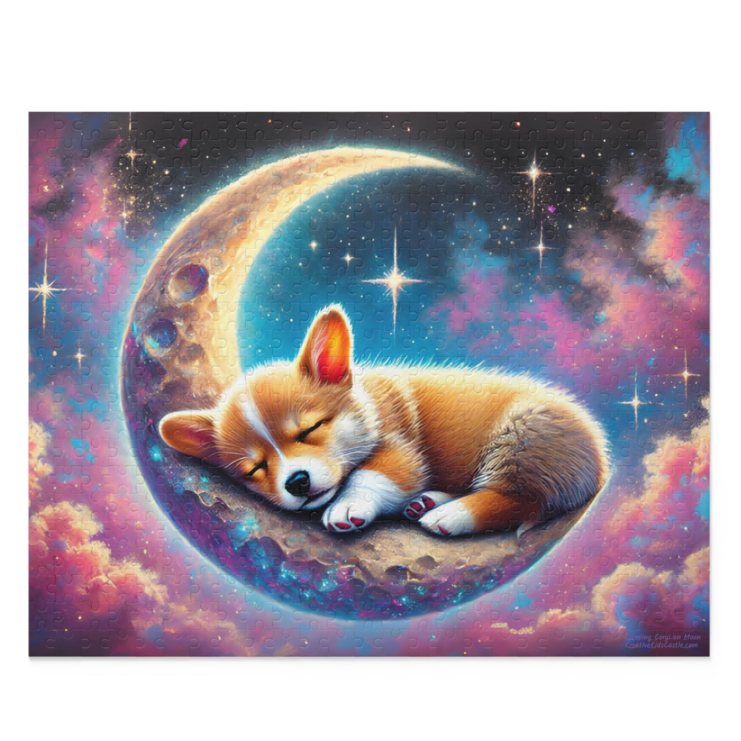 Sleeping Corgi on Moon Puzzle (120, 252, 500-Pieces) 20" × 16" (500 pcs)