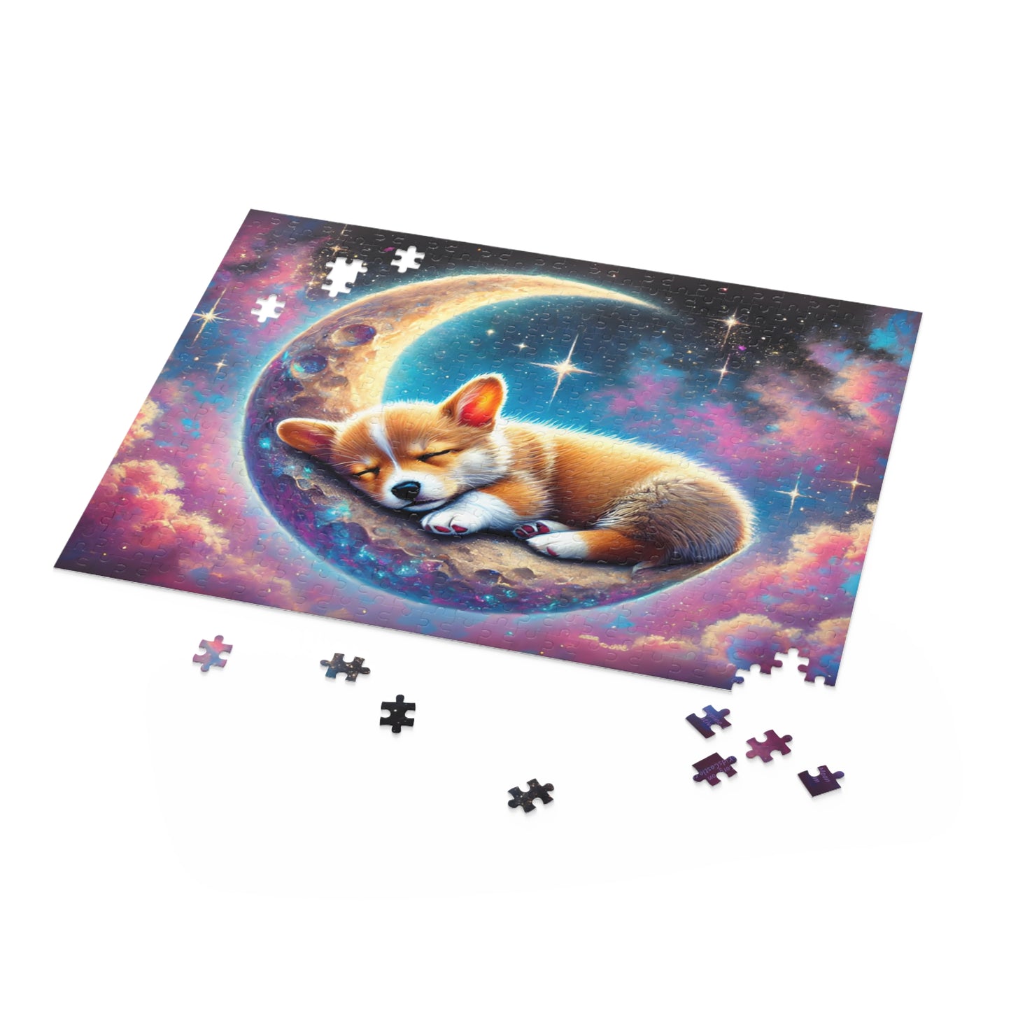 Sleeping Corgi on Moon Puzzle (120, 252, 500-Pieces)