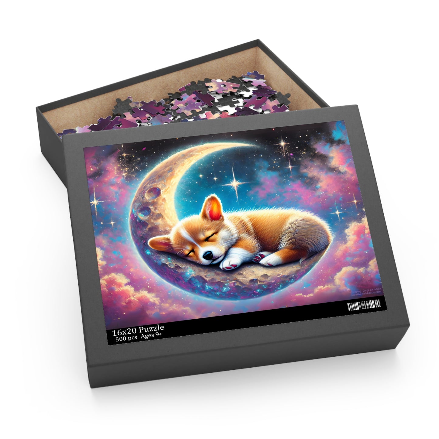 Sleeping Corgi on Moon Puzzle (120, 252, 500-Pieces)