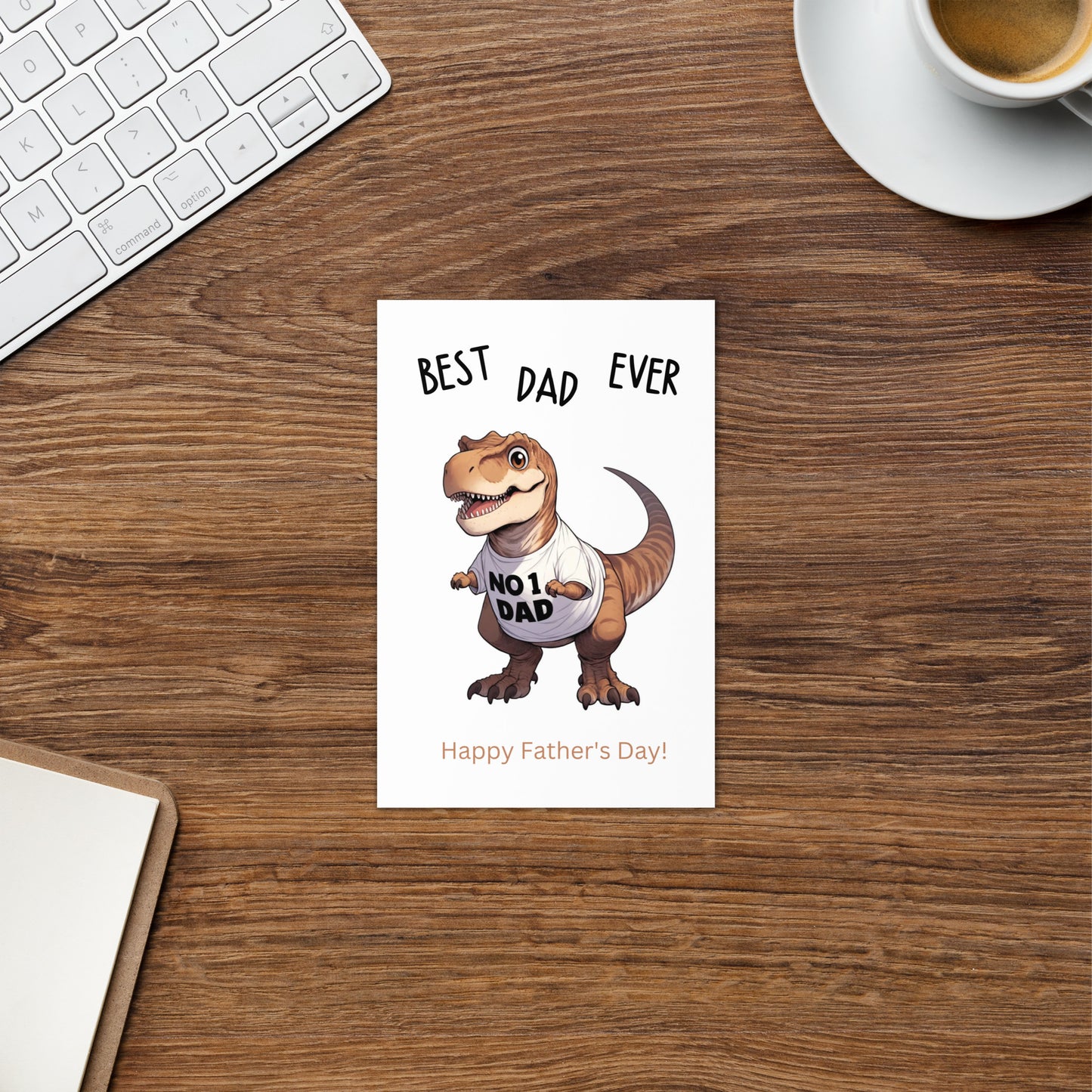 T-Rex Best Dad Ever Funny Father's Day Card