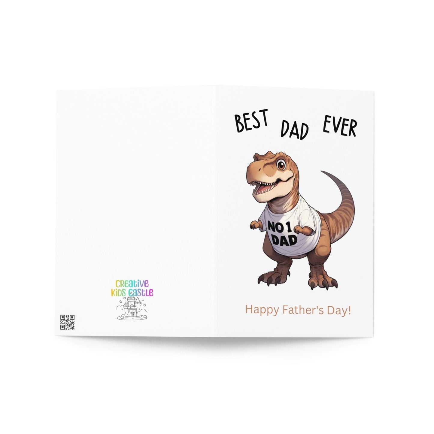 T-Rex Best Dad Ever Funny Father's Day Card