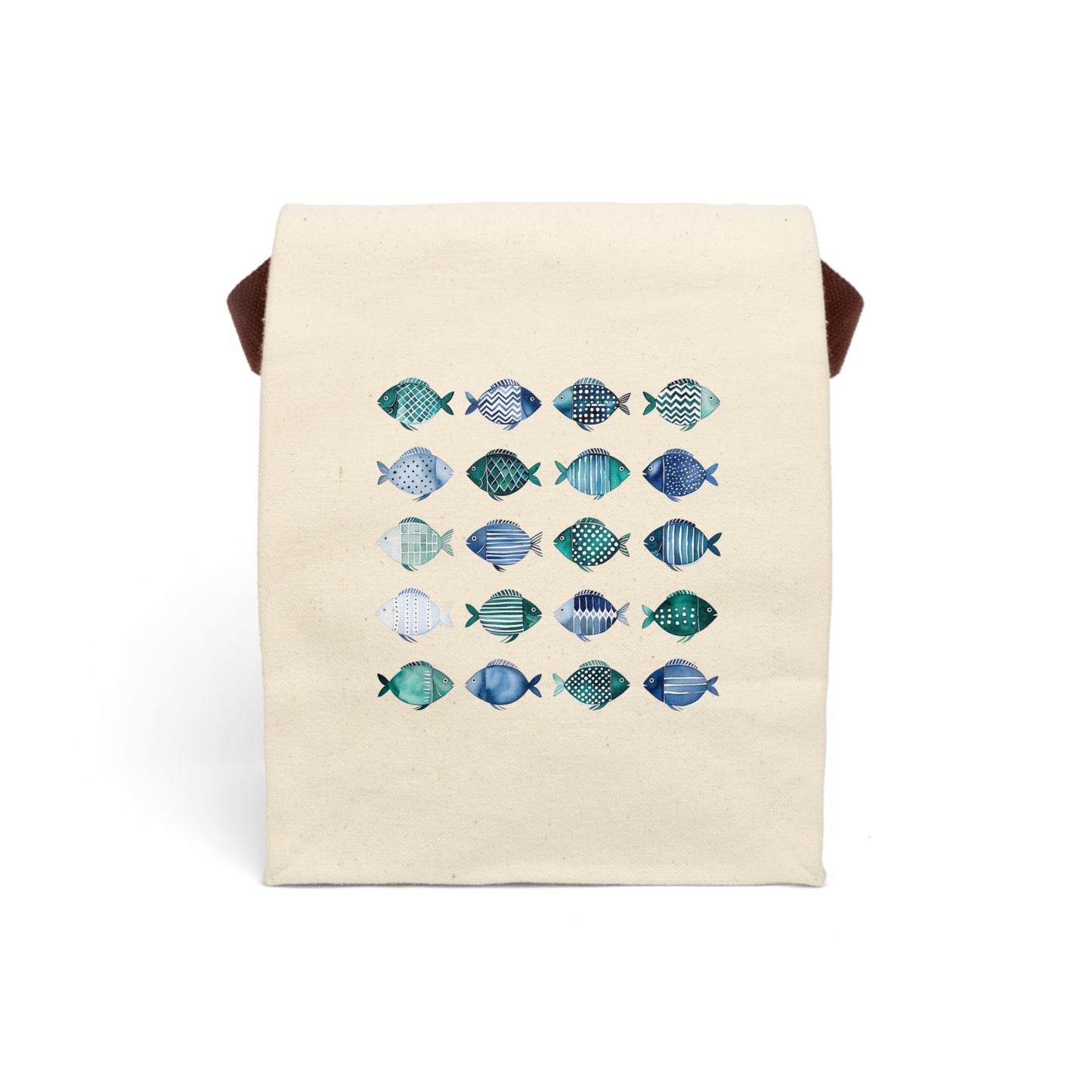 Whimsical Fish Canvas Lunch Bag